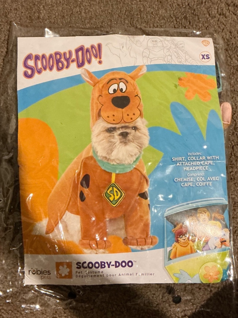 Dog Scooby Doo costume size xs